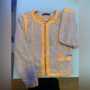 Retro, yellow and orange accent jacket